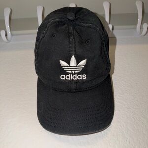 adidas Black Cap with White Trefoil Logo